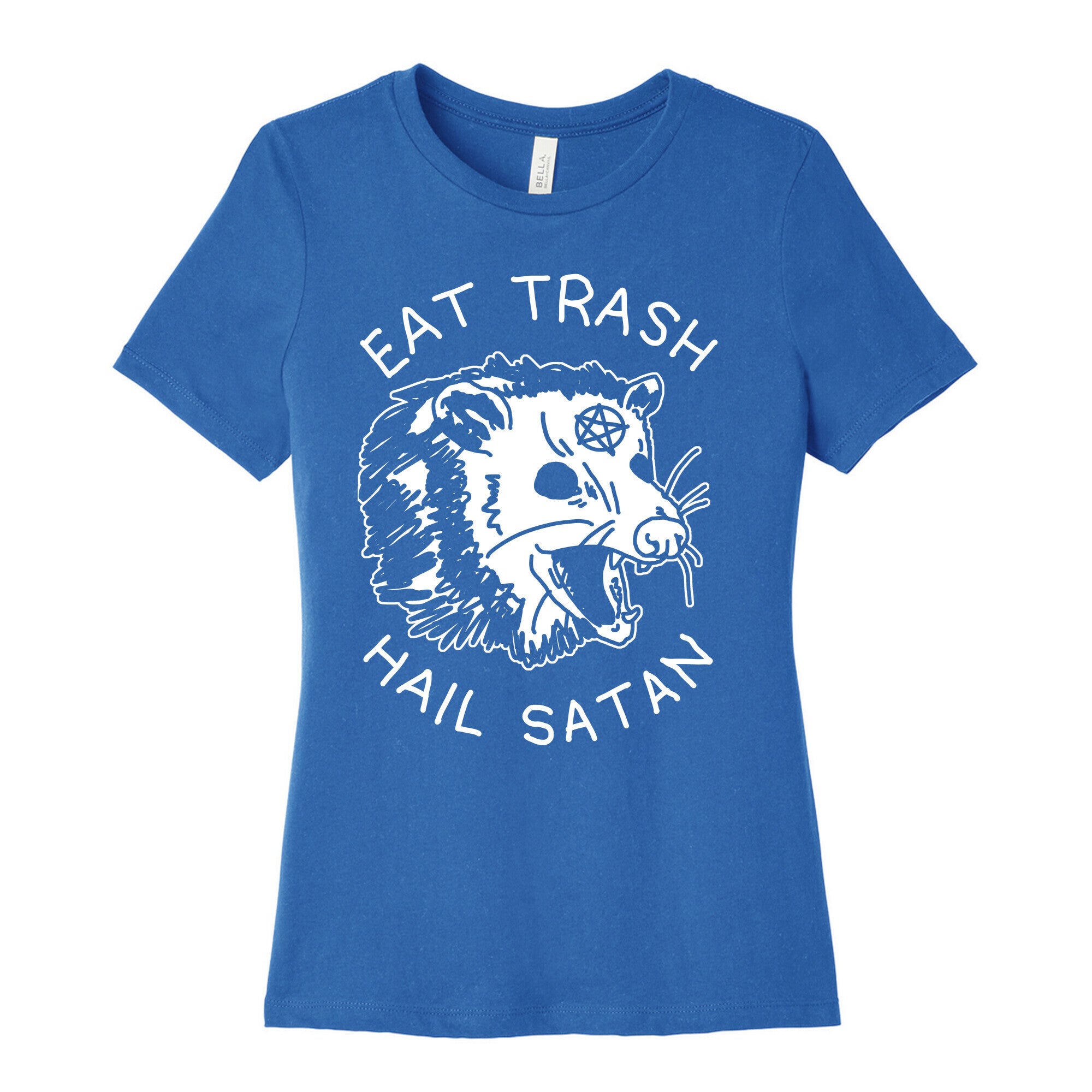 Eat Trash Hail Satan Possum Women's Cotton Tee